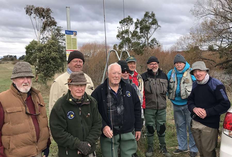 Members of the Corralinn Fly Fishing Club at the South Esk River