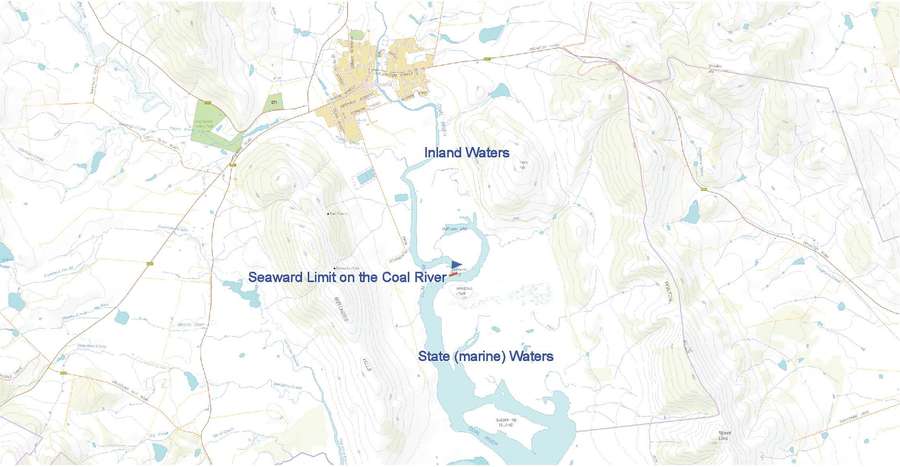 The Seaward Limit of the Coal River at Saltbush Point